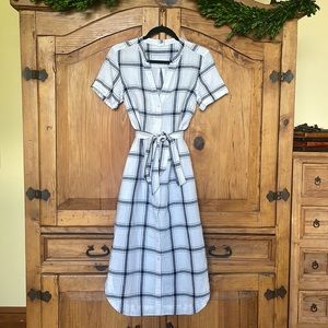 GAP Check Linen Buttoned Dress
